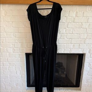 Express Black Cap-Sleeve Jumpsuit
